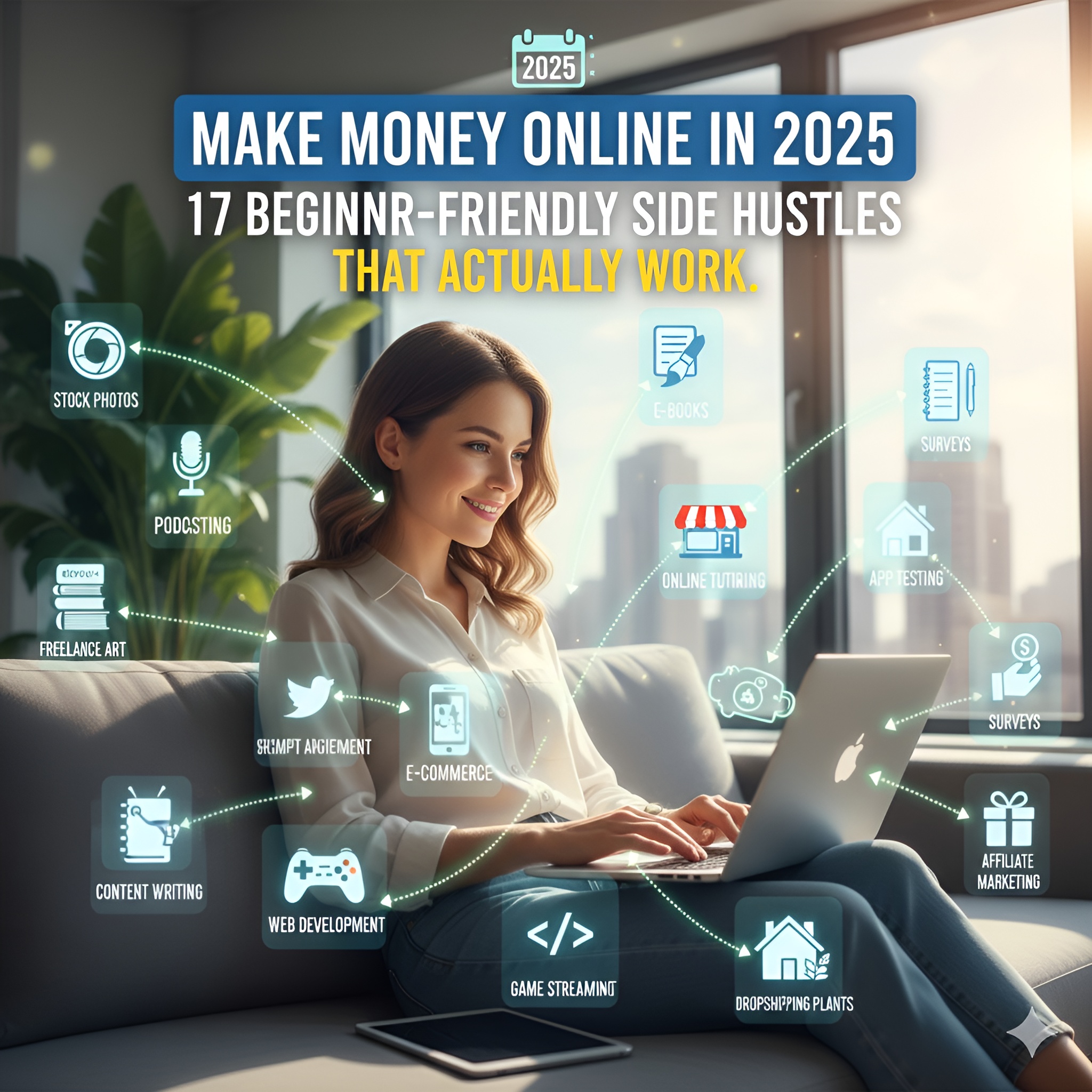 Make Money Online in 2025 17 Beginner Friendly Side Hustles That Actually Work.